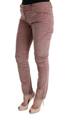 Ermanno Scervino Pink Velvet Cropped Casual Pants -   -  Ermanno Scervino.