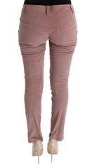 Ermanno Scervino Pink Velvet Cropped Casual Pants -   -  Ermanno Scervino.