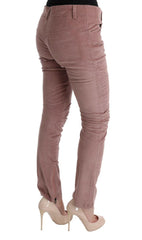 Ermanno Scervino Pink Velvet Cropped Casual Pants -   -  Ermanno Scervino.