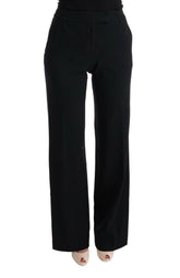 Ermanno Scervino Black Viscose Flare Bootcut Pants -   -  Ermanno Scervino.