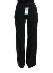 Ermanno Scervino Black Viscose Flare Bootcut Pants -   -  Ermanno Scervino.