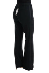 Ermanno Scervino Black Viscose Flare Bootcut Pants -   -  Ermanno Scervino.