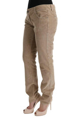 Ermanno Scervino Beige Cotton Velvet Regular Fit Pants -   -  Ermanno Scervino.