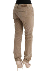 Ermanno Scervino Beige Cotton Velvet Regular Fit Pants -   -  Ermanno Scervino.