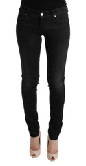 Acht Black Denim Cotton Bottoms Slim Fit Jeans -   -  Acht.