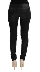 Acht Black Denim Cotton Bottoms Slim Fit Jeans -   -  Acht.