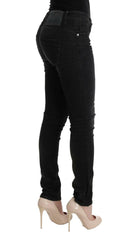 Acht Black Denim Cotton Bottoms Slim Fit Jeans -   -  Acht.