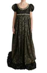 Dolce & Gabbana Black Yellow Crystal Lace Shift Dress -   -  Dolce & Gabbana.