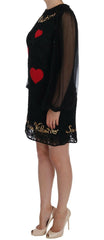 Dolce & Gabbana Black San Valentino Sequined Shift Dress -   -  Dolce & Gabbana.