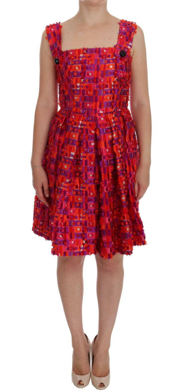Dolce & Gabbana Pink Patterned A-line Above Knees Dress -   -  Dolce & Gabbana.