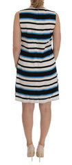 Dolce & Gabbana Blue White Striped Silk Stretch Shift Dress -   -  Dolce & Gabbana.