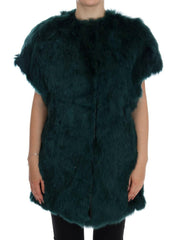 Dolce & Gabbana Green Alpaca Fur Vest Sleeveless Jacket -   -  Dolce & Gabbana.