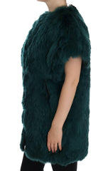 Dolce & Gabbana Green Alpaca Fur Vest Sleeveless Jacket -   -  Dolce & Gabbana.