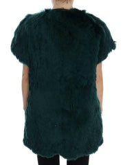 Dolce & Gabbana Green Alpaca Fur Vest Sleeveless Jacket -   -  Dolce & Gabbana.