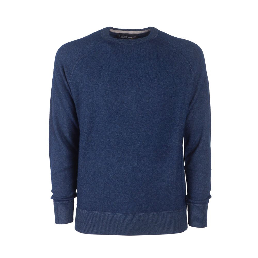 Emilio Romanelli Light Blue Cashmere Men Sweater -   -  Emilio Romanelli.