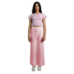Hinnominate Chic Pink Palazzo Pants with Drawstring -   -  Hinnominate.