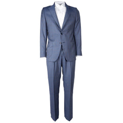 Made in Italy Blue Wool Men Suit -   -  Made in Italy.