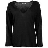 Alpha Studio Black Cotton Sweater -   -  Alpha Studio.