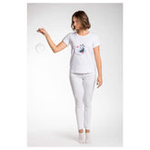 A.Tratti Chic White Stretch Viscose Tee -   -  A.Tratti.