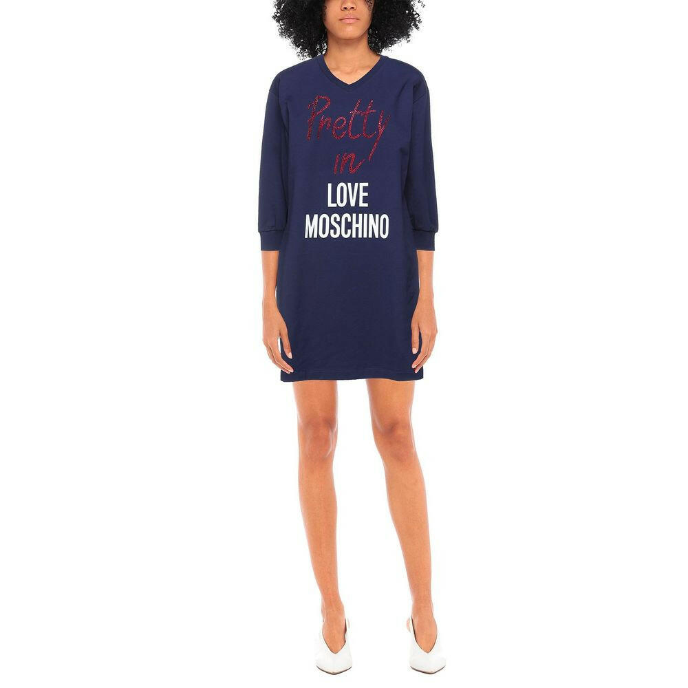 Love Moschino Blue Cotton Women Dress -   -  Love Moschino.