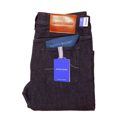 Jacob Cohen Sleek Slim Fit Designer Jeans with Leather Detail -   -  Jacob Cohen.