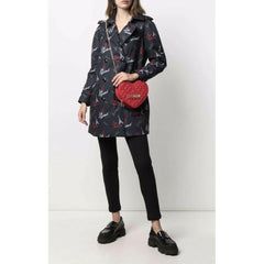 Love Moschino Black Polyester Women Coat - - Love Moschino.