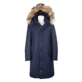 Made in Italy Blue Wool Men's Raincoat -   -  Made in Italy.