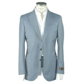 Emilio Romanelli Blue Wool Men's Blazer -   -  Emilio Romanelli.