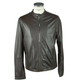 Emilio Romanelli Elegant Leather Jacket -   -  Emilio Romanelli.