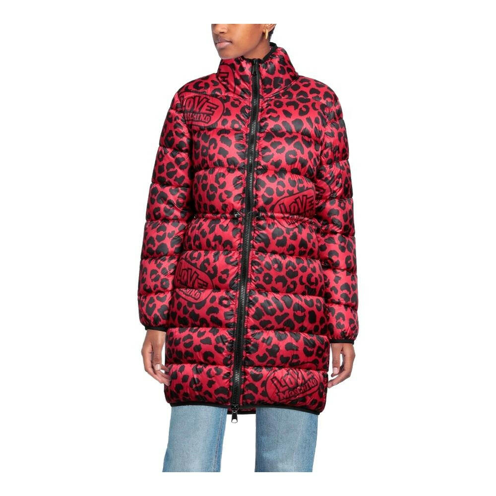 Love Moschino Chic Leopard Print Long Down Jacket -   -  Love Moschino.