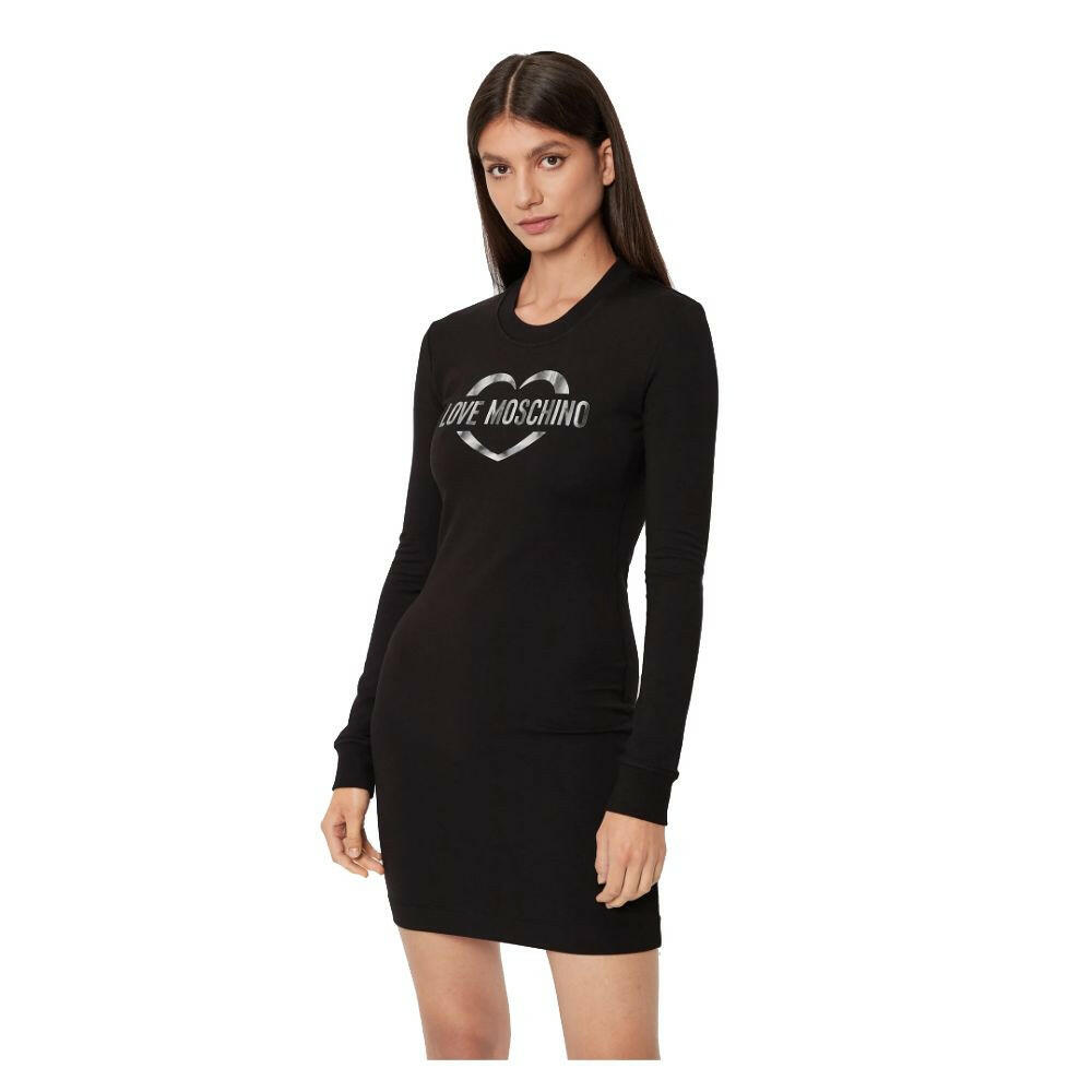 Love Moschino Chic Cotton Blend Logo Dress -   -  Love Moschino.
