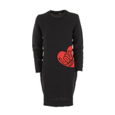 Love Moschino Chic Heart Pattern Knit Wool-Blend Dress -   -  Love Moschino.
