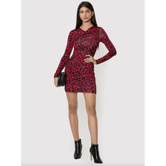 Love Moschino Chic Leopard Texture Dress in Pink and Black -   -  Love Moschino.