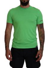 DsquaredΒ² Green Modal Short Sleeves Crewneck T-shirt -   -  DsquaredΒ².