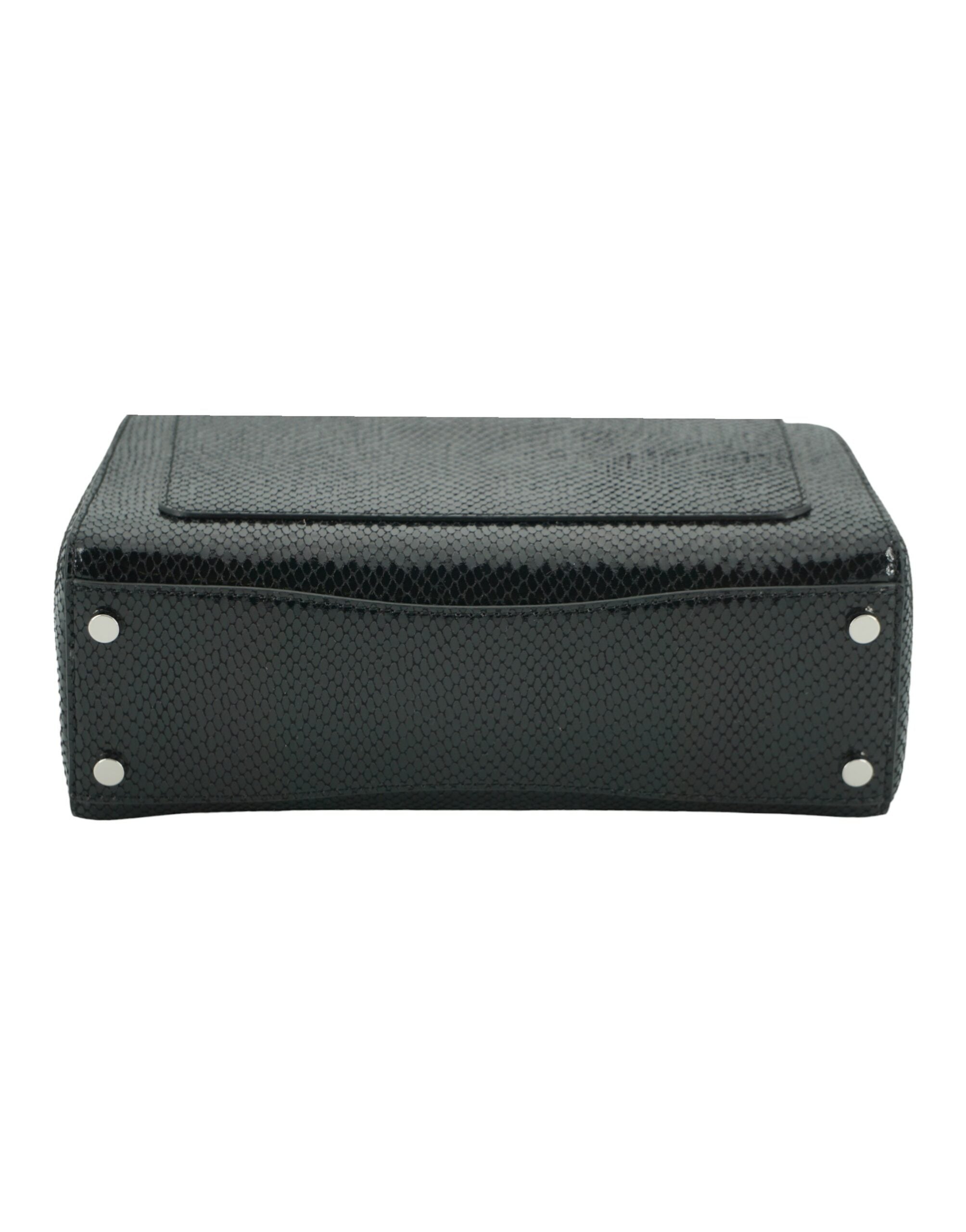 Jimmy Choo Black Leather Top Handle Shoulder Bag -   -  Jimmy Choo. Jimmy Choo Black Leather Top Handle Shoulder Bag -   -  Jimmy Choo.