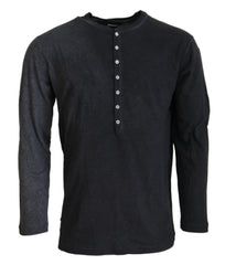 Dsquared² Black Cotton Linen Long Sleeves Pullover Sweater -   -  Dsquared².