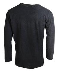 Dsquared² Black Cotton Linen Long Sleeves Pullover Sweater -   -  Dsquared².