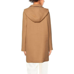 Love Moschino Brown Wool Women Coat - - Love Moschino.