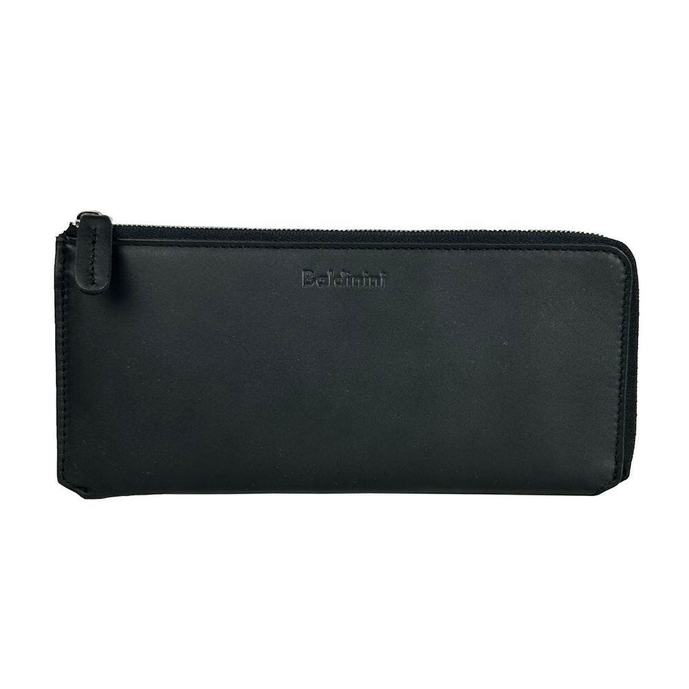 Baldinini Trend Elegant Black Leather Travel Organizer -  Leather Wallet for Men -  Baldinini Trend.