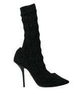 Dolce & Gabbana Black Stiletto Heels Mid Calf Boots Shoes -   -  Dolce & Gabbana.