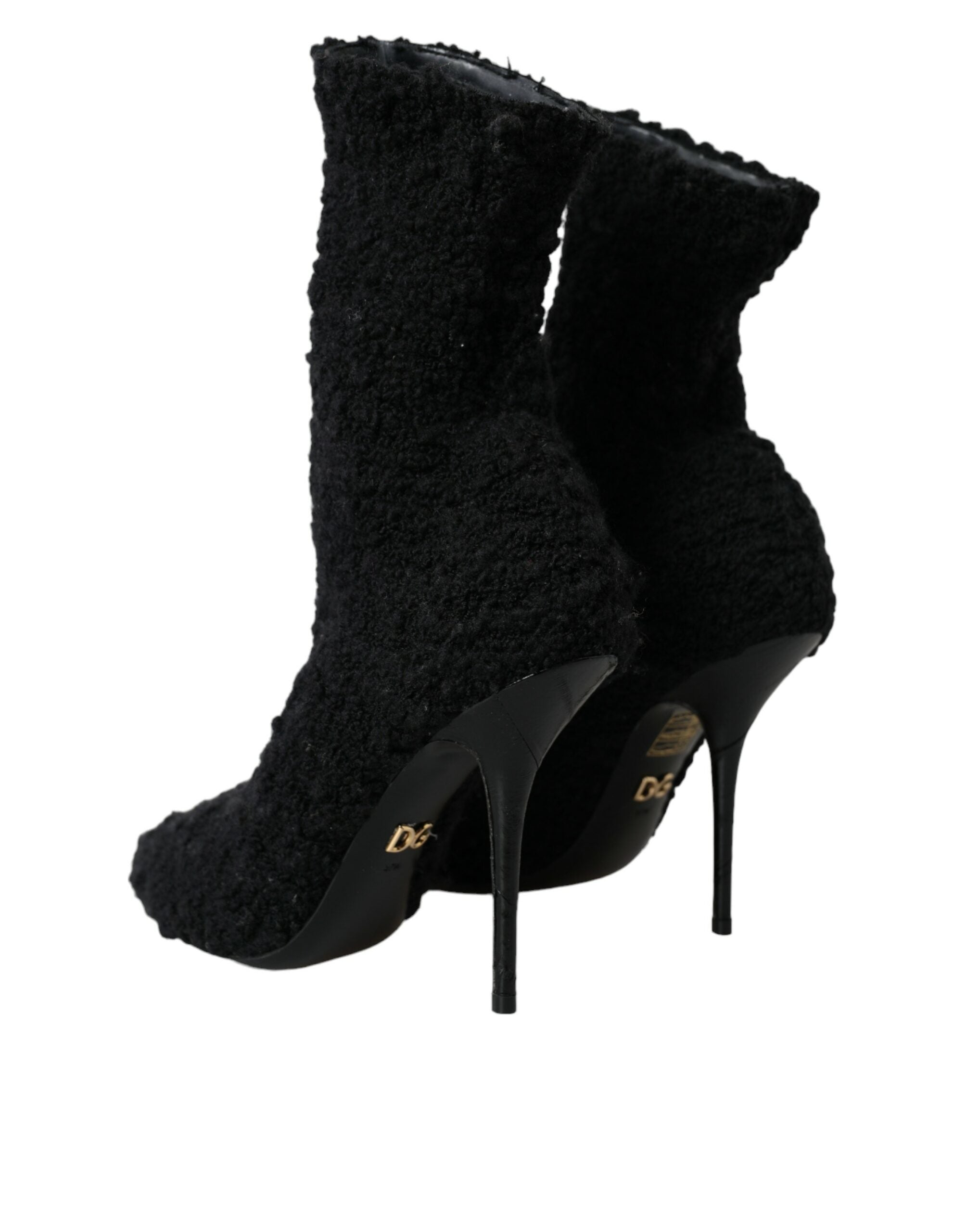 Dolce & Gabbana Black Stiletto Heels Mid Calf Boots Shoes -   -  Dolce & Gabbana. Dolce & Gabbana Black Stiletto Heels Mid Calf Boots Shoes -   -  Dolce & Gabbana.
