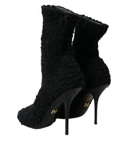 Dolce & Gabbana Black Stiletto Heels Mid Calf Boots Shoes -   -  Dolce & Gabbana.
