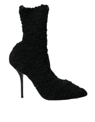 Dolce & Gabbana Black Stiletto Heels Mid Calf Boots Shoes -   -  Dolce & Gabbana.
