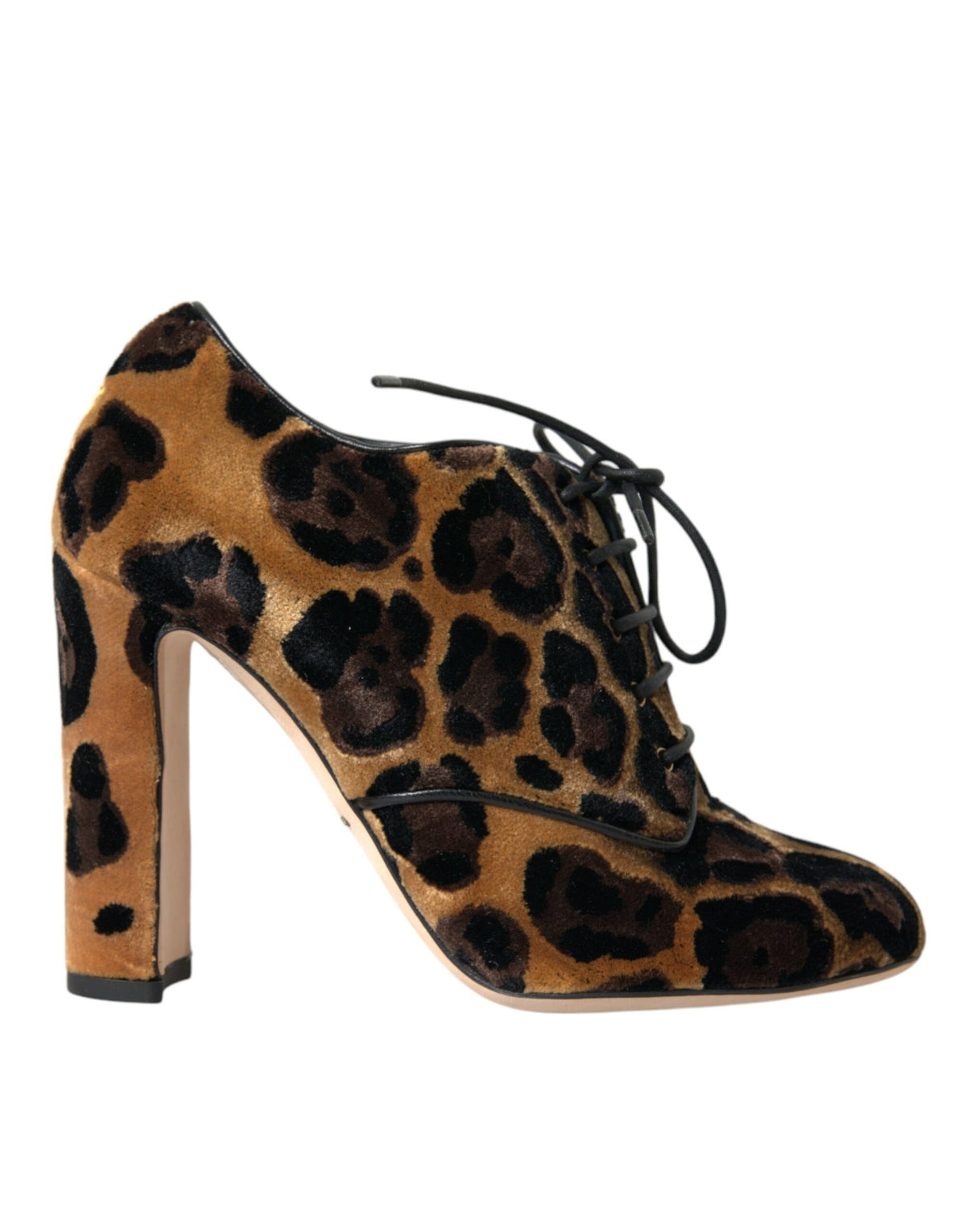 Dolce & Gabbana Brown Leopard Hair Lace Up Booties Shoes -   -  Dolce & Gabbana.