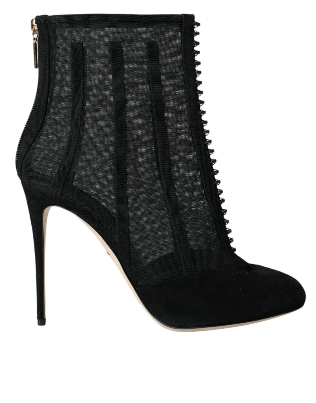 Dolce & Gabbana Black Mesh Stiletto Heels Ankle Boots Shoes -   -  Dolce & Gabbana.