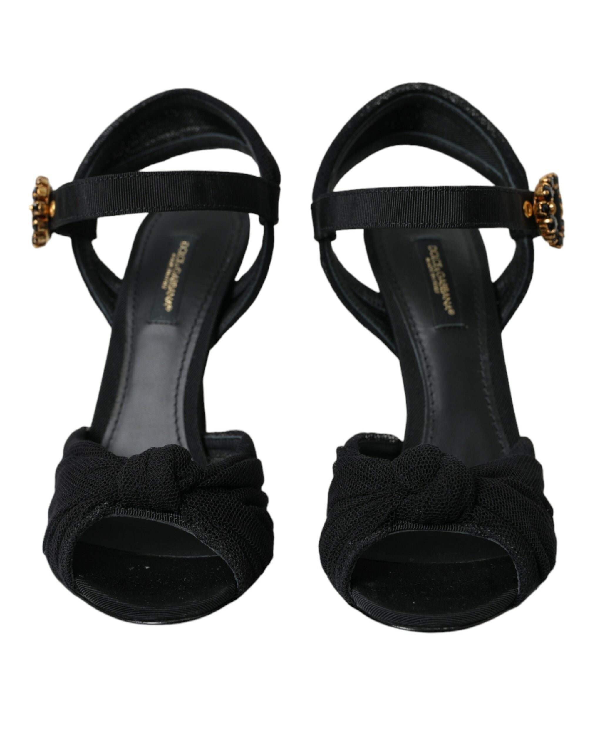 Dolce & Gabbana Black Suede Embellished Heels Sandals Shoes -   -  Dolce & Gabbana. Dolce & Gabbana Black Suede Embellished Heels Sandals Shoes -   -  Dolce & Gabbana.