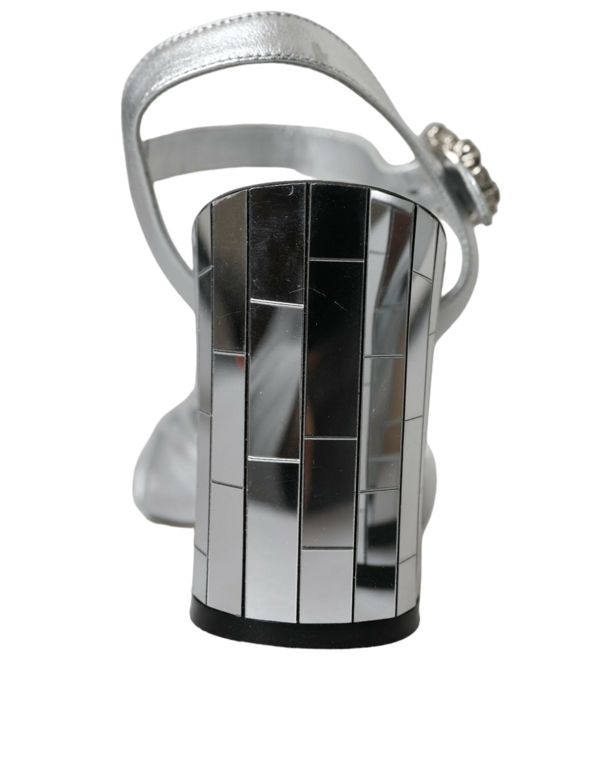 Dolce & Gabbana Silver Lambskin Leather Heels Sandals Shoes -   -  Dolce & Gabbana. Dolce & Gabbana Silver Lambskin Leather Heels Sandals Shoes -   -  Dolce & Gabbana.