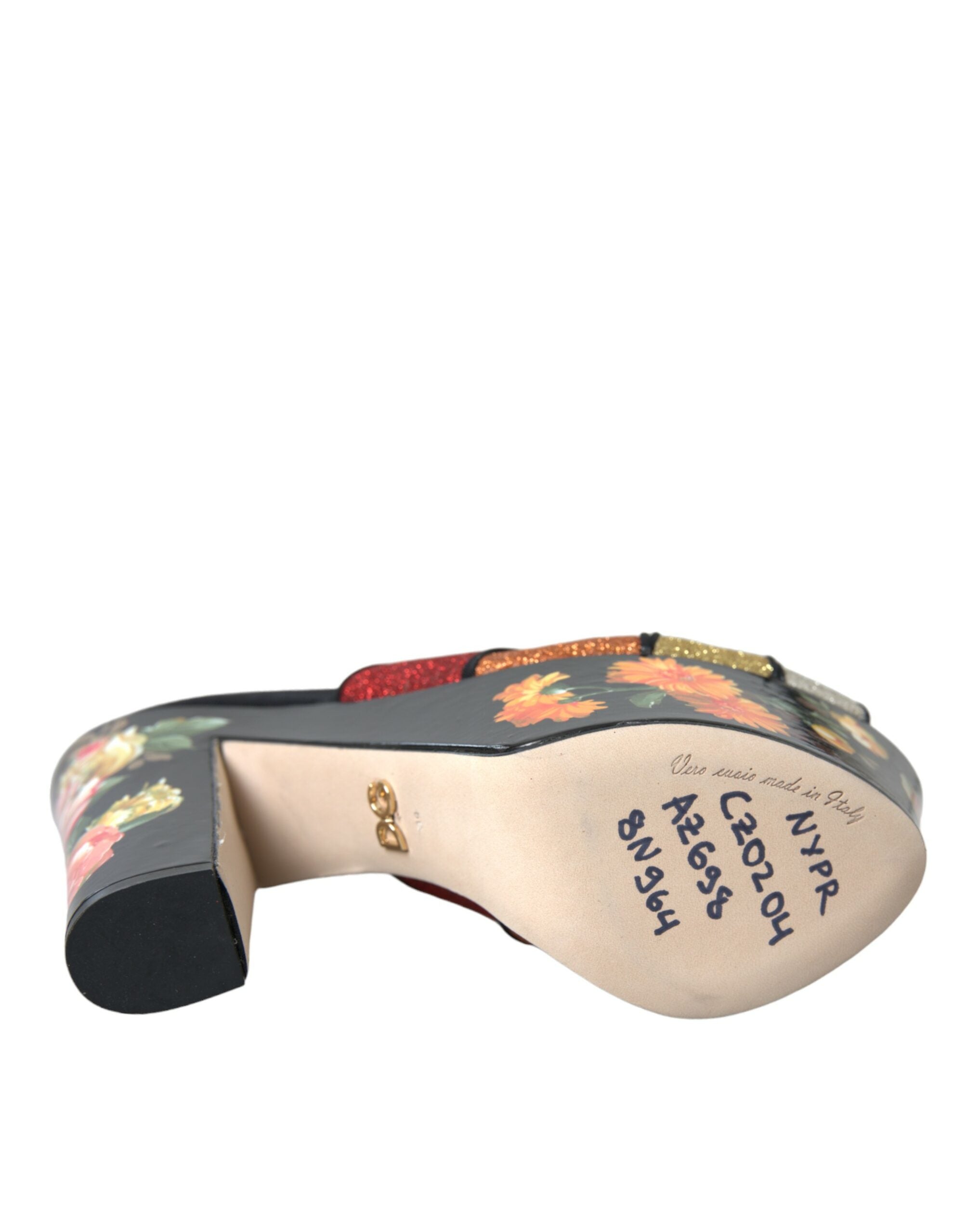 Dolce & Gabbana Multicolor Floral Crystal Platform Sandals Shoes -   -  Dolce & Gabbana. Dolce & Gabbana Multicolor Floral Crystal Platform Sandals Shoes -   -  Dolce & Gabbana.