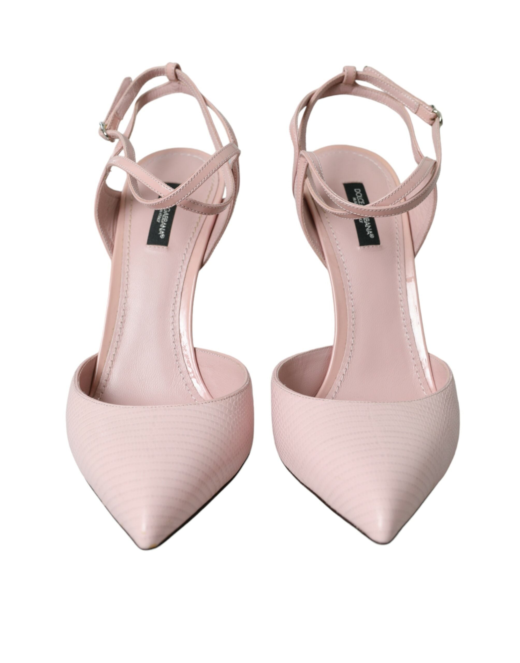 Dolce & Gabbana Pink Leather Ankle Strap Heels Pumps Shoes -   -  Dolce & Gabbana. Dolce & Gabbana Pink Leather Ankle Strap Heels Pumps Shoes -   -  Dolce & Gabbana.
