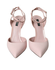 Dolce & Gabbana Pink Leather Ankle Strap Heels Pumps Shoes -   -  Dolce & Gabbana.